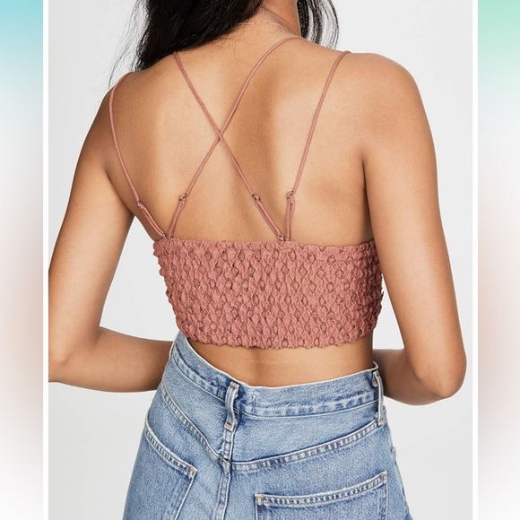 Free People Fairy Intimately Adella Longline Bralette Copper - Picture 9 of 10